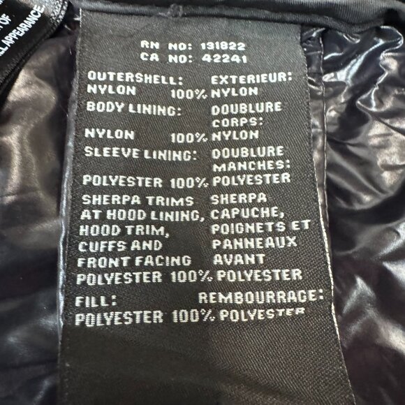 GUC S13/Shine Collection Glossy Black Sherpa-Lined Puffer Jacket (S/M) - Picture 6 of 7